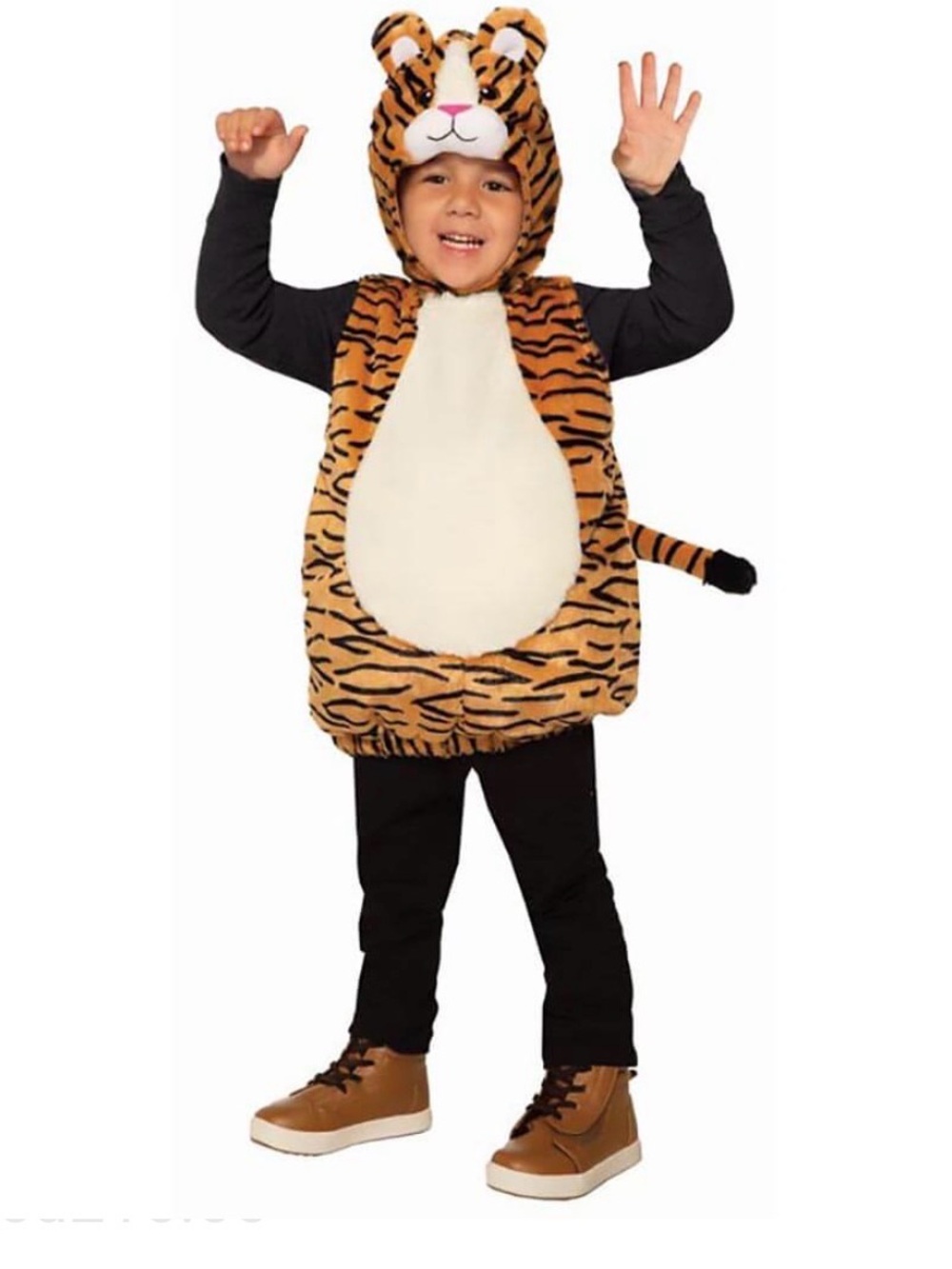 NEW FORUM NOVELTIES INFANT Tiger Bubble Tunic  Costume W/Tail & Hood 18-23 LBS